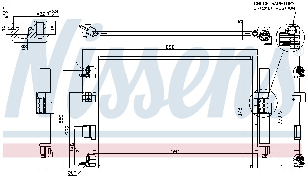 NISSENS Kondensator, Klimaanlage