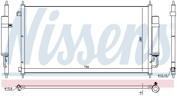 NISSENS Kondensator, Klimaanlage