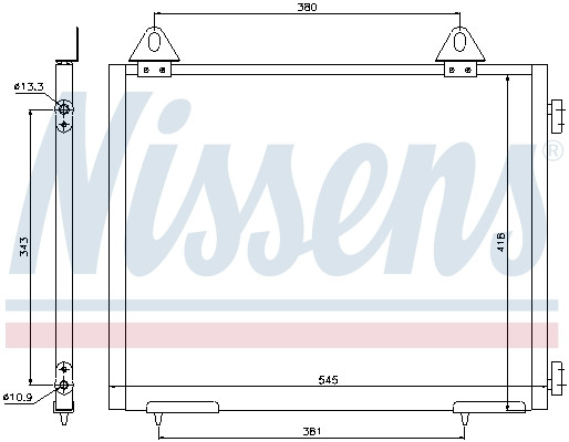 NISSENS Kondensator, Klimaanlage