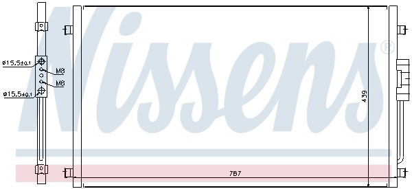 NISSENS Kondensator, Klimaanlage