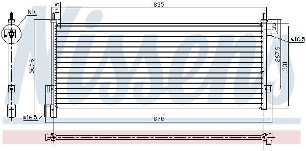 NISSENS Kondensator, Klimaanlage