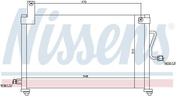 NISSENS Kondensator, Klimaanlage