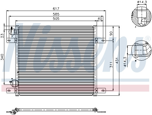 NISSENS Kondensator, Klimaanlage