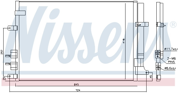NISSENS Kondensator, Klimaanlage