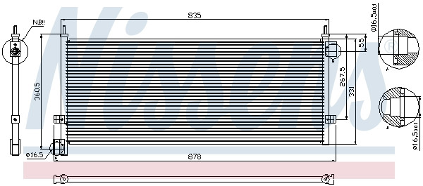 NISSENS Kondensator, Klimaanlage