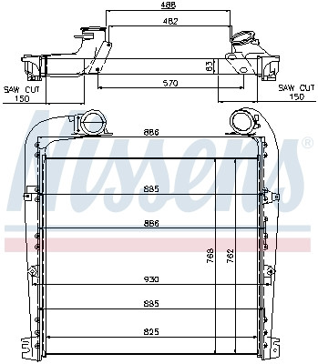 NISSENS Ladeluftkühler NISSENS Ladeluftkühler