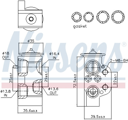 NISSENS Expansionsventil, Klimaanlage
