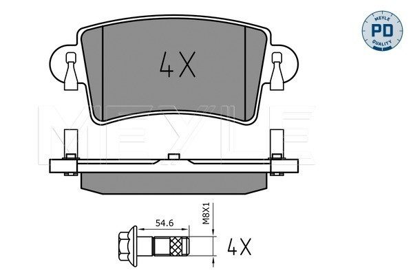MEYLE Bremsbelagsatz, Scheibenbremse