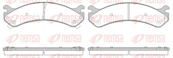 REMSA Bremsbelagsatz, Scheibenbremse