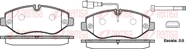 REMSA Bremsbelagsatz, Scheibenbremse