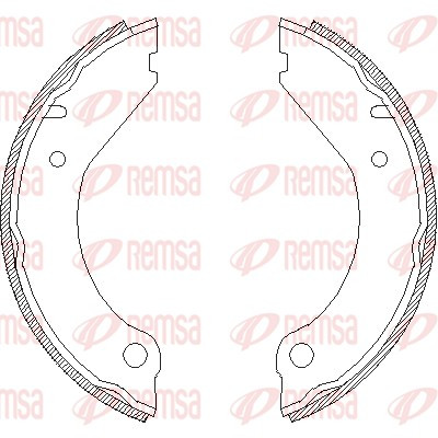 REMSA Bremsbackensatz, Feststellbremse