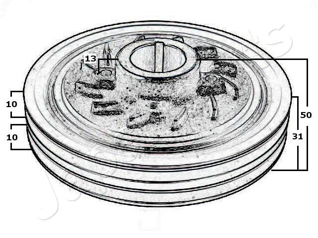 JAPANPARTS Riemenscheibe, Kurbelwelle