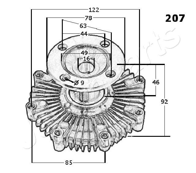 JAPANPARTS Kupplung, Kühlerlüfter