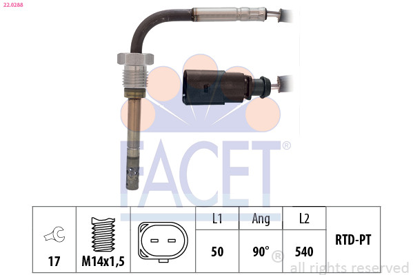 FACET Sensor, Abgastemperatur