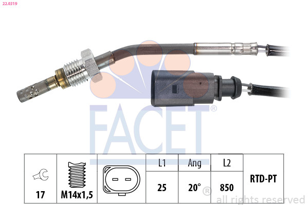 FACET Sensor, Abgastemperatur