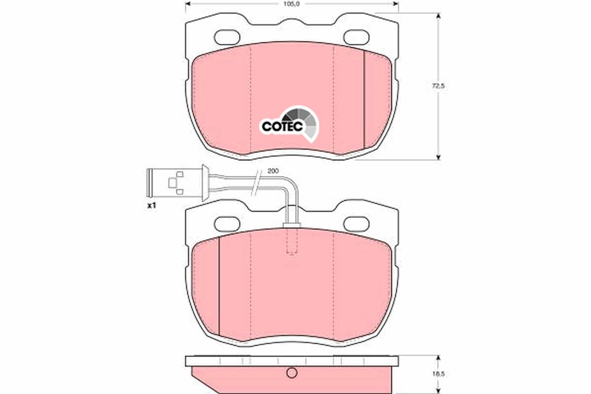 TRW Bremsbelagsatz, Scheibenbremse