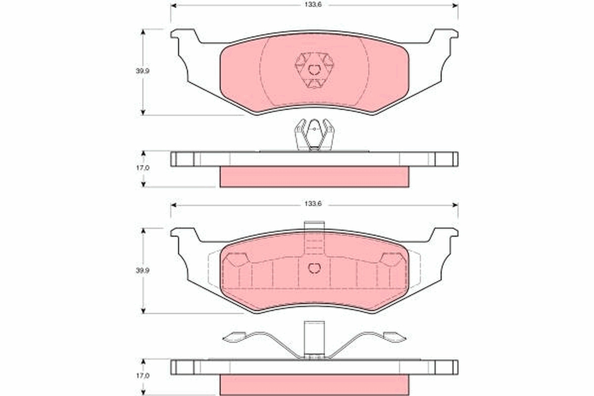 TRW Bremsbelagsatz, Scheibenbremse
