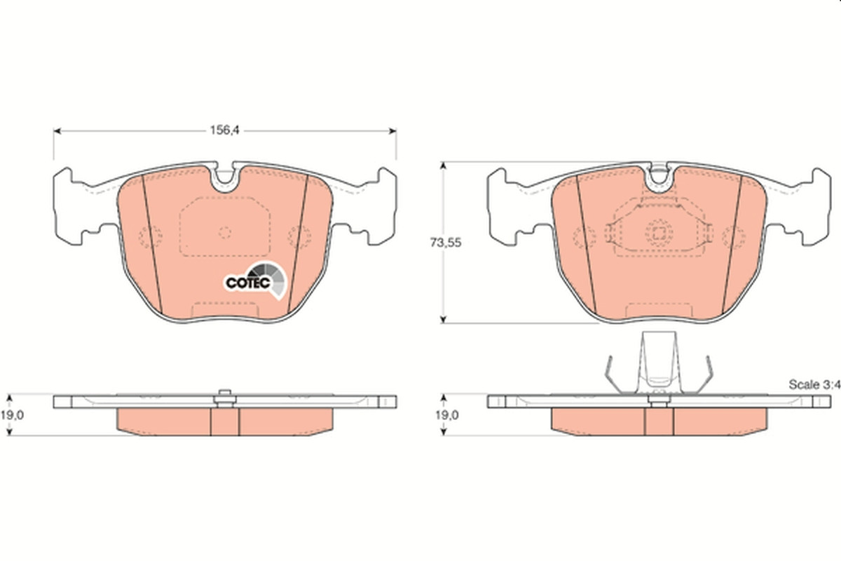 TRW Bremsbelagsatz, Scheibenbremse