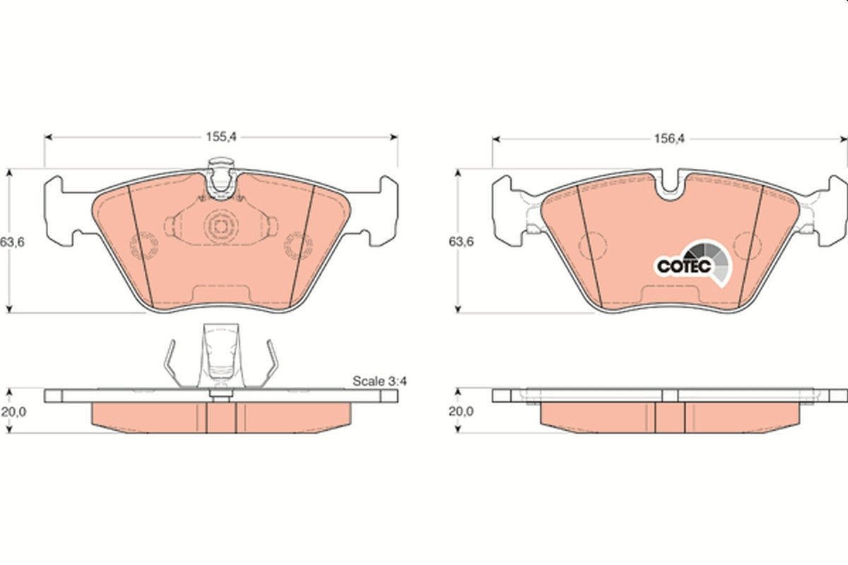 TRW Bremsbelagsatz, Scheibenbremse