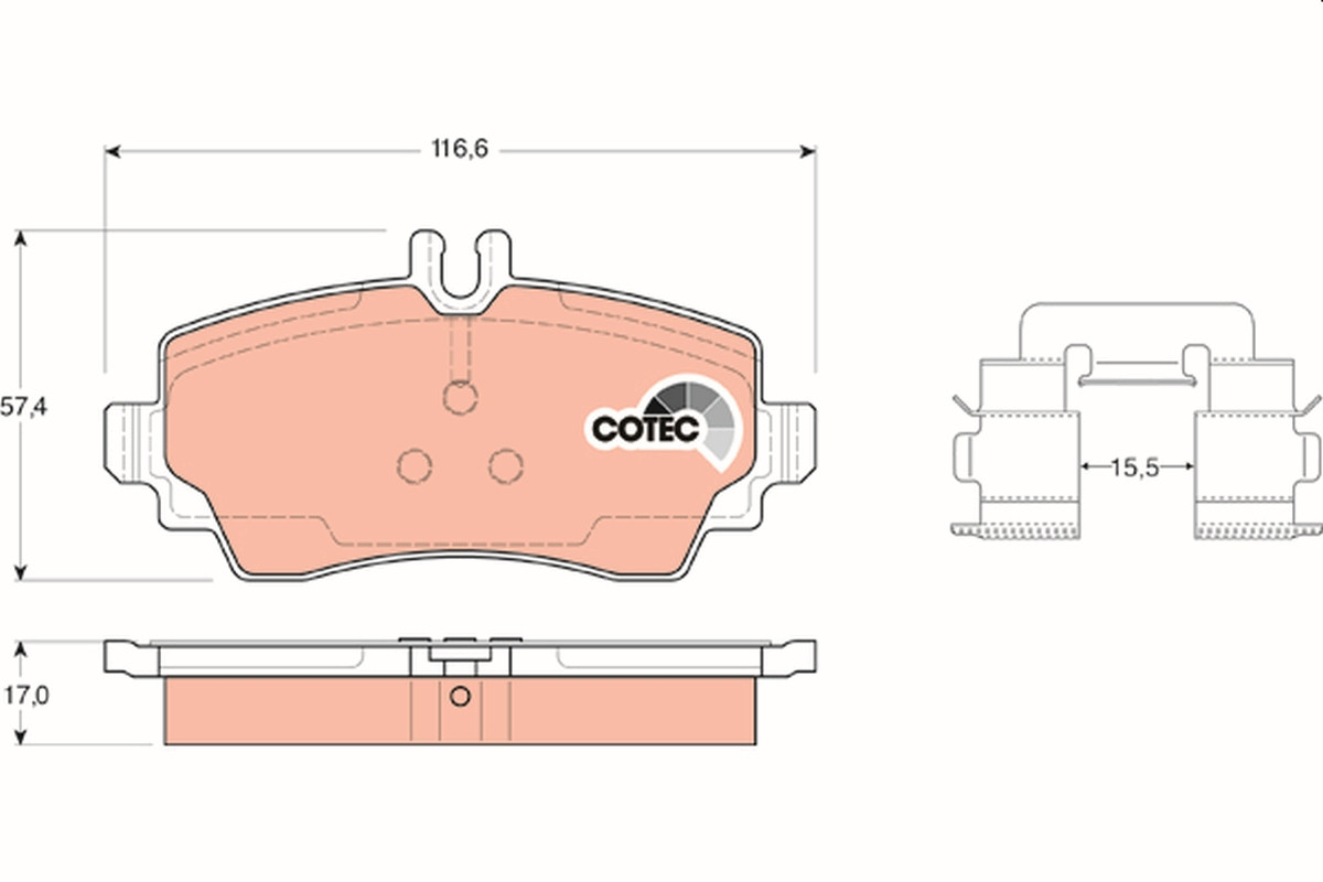 TRW Bremsbelagsatz, Scheibenbremse