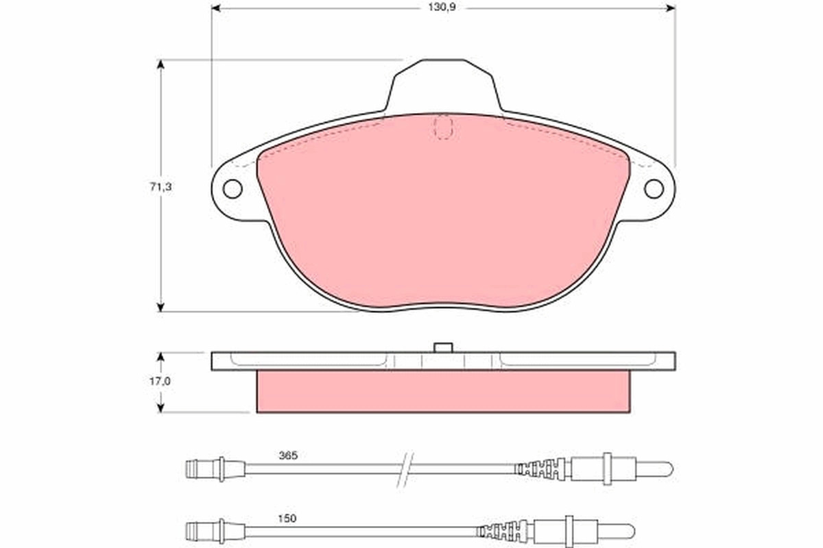TRW Bremsbelagsatz, Scheibenbremse