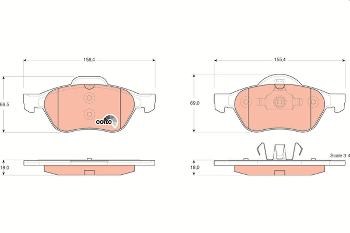 TRW Bremsbelagsatz, Scheibenbremse