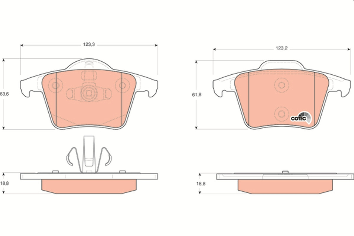 TRW Bremsbelagsatz, Scheibenbremse