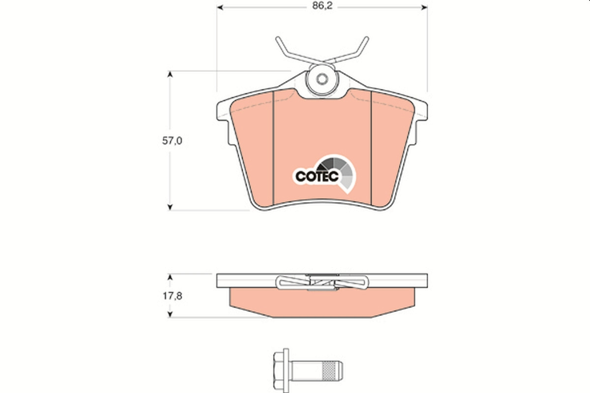 TRW Bremsbelagsatz, Scheibenbremse