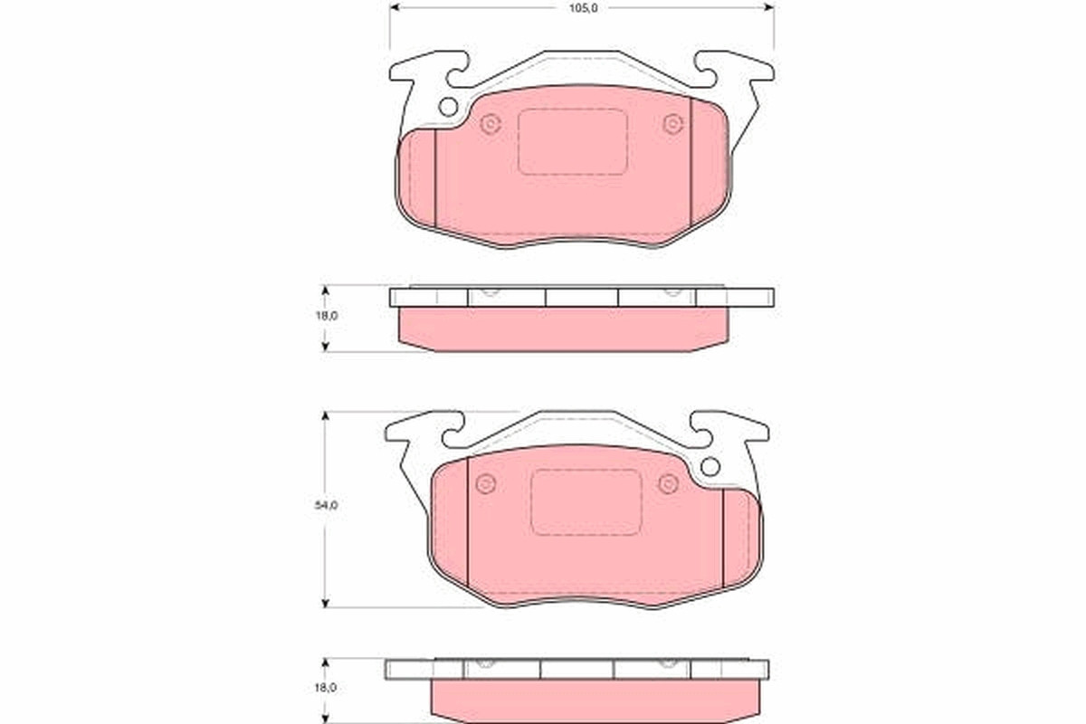 TRW Bremsbelagsatz, Scheibenbremse