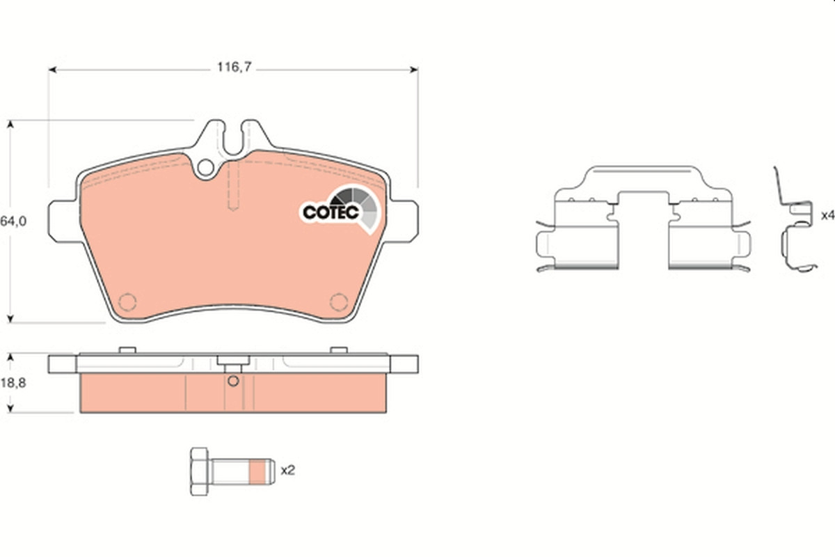 TRW Bremsbelagsatz, Scheibenbremse
