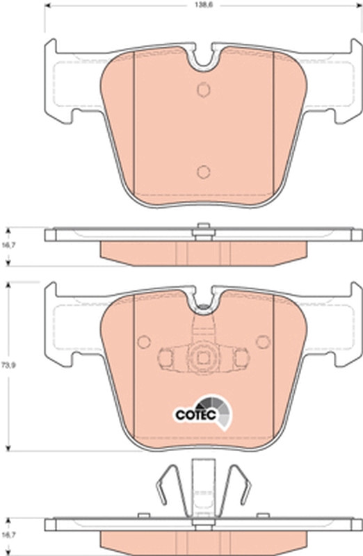 TRW Bremsbelagsatz, Scheibenbremse