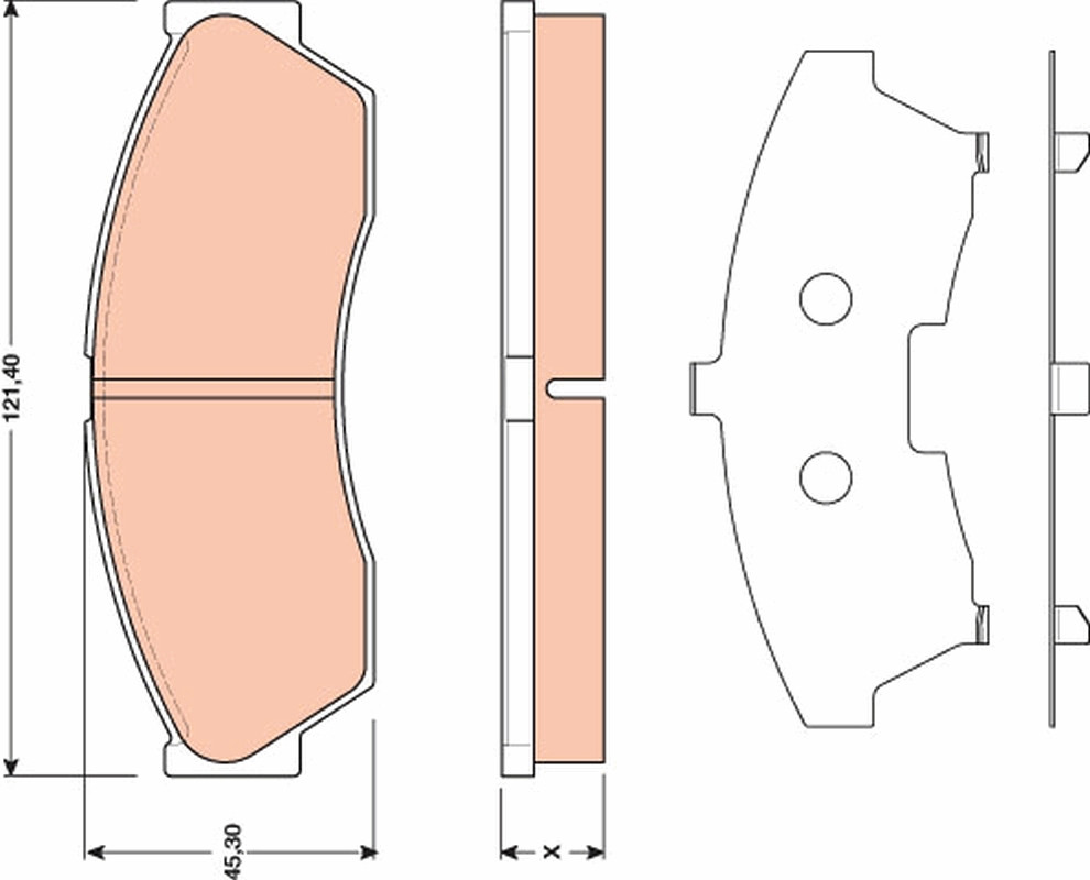 TRW Bremsbelagsatz, Scheibenbremse