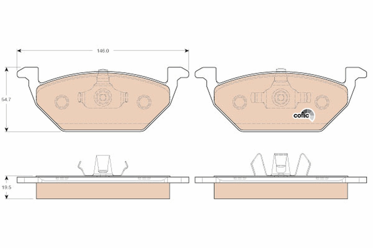 TRW Bremsbelagsatz, Scheibenbremse