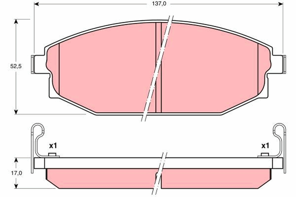 TRW Bremsbelagsatz, Scheibenbremse