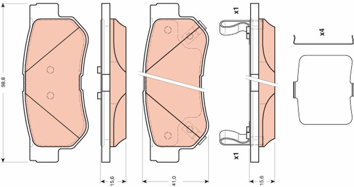 TRW Bremsbelagsatz, Scheibenbremse