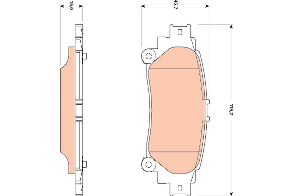 TRW Bremsbelagsatz, Scheibenbremse