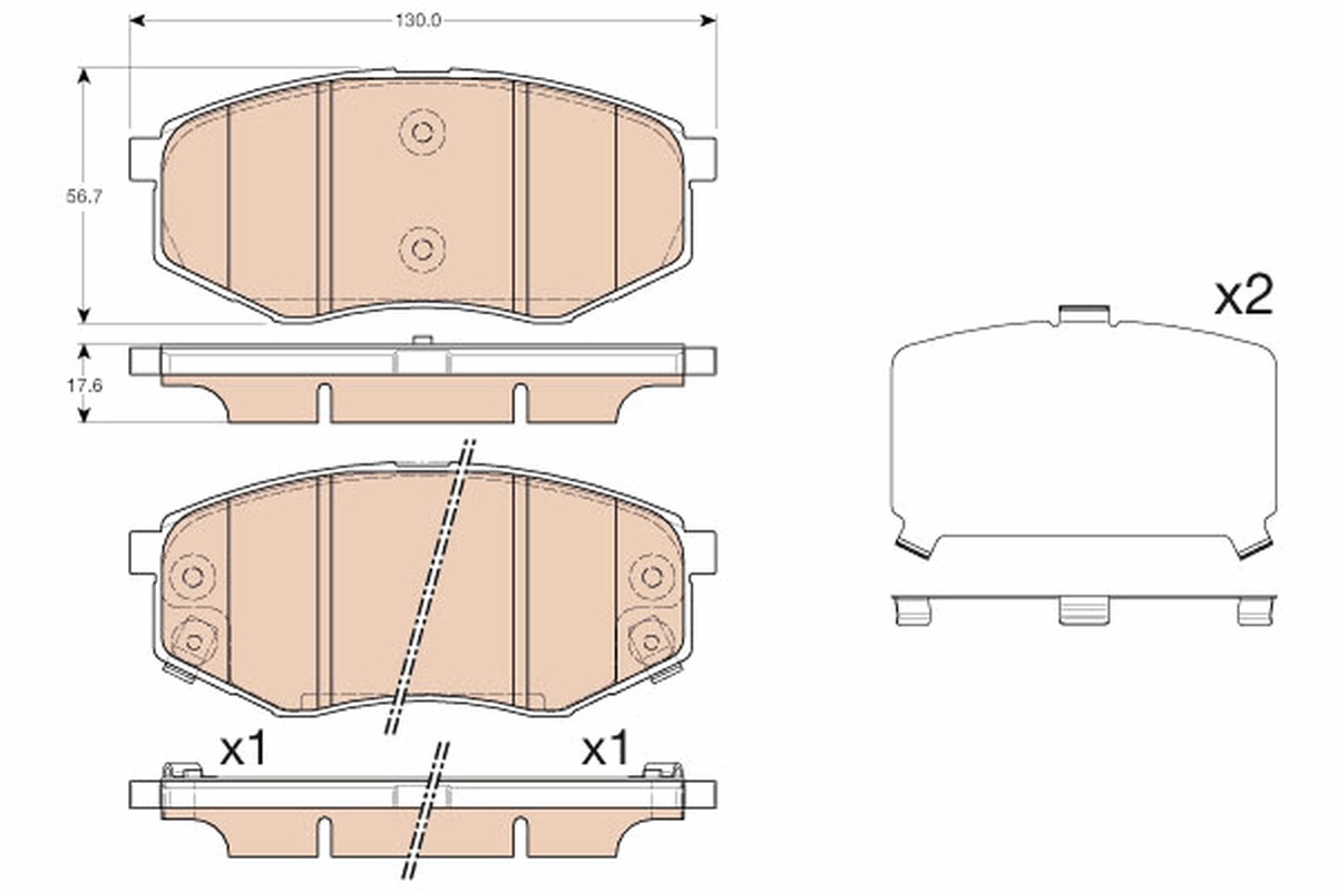 TRW Bremsbelagsatz, Scheibenbremse