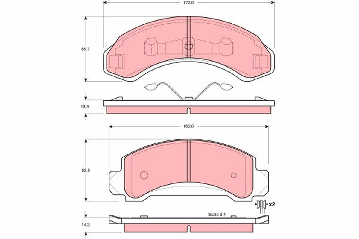 TRW Bremsbelagsatz, Scheibenbremse