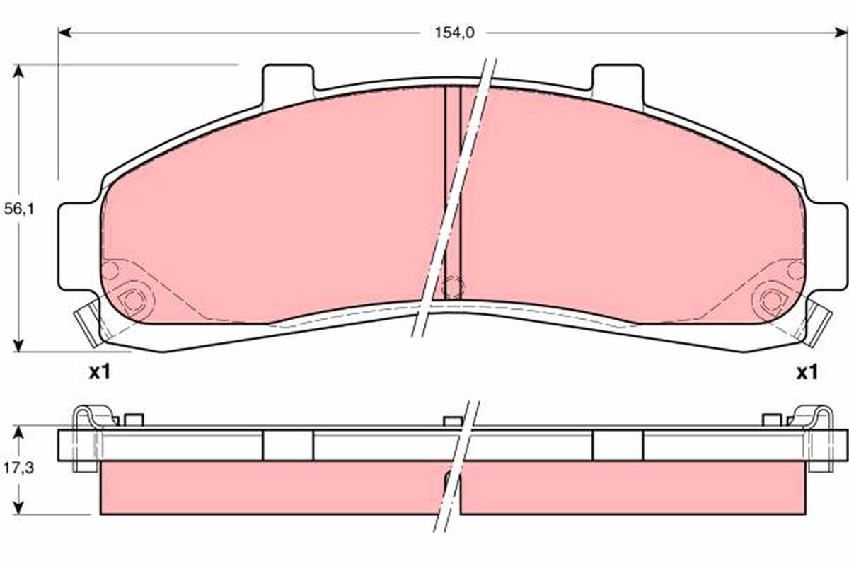 TRW Bremsbelagsatz, Scheibenbremse