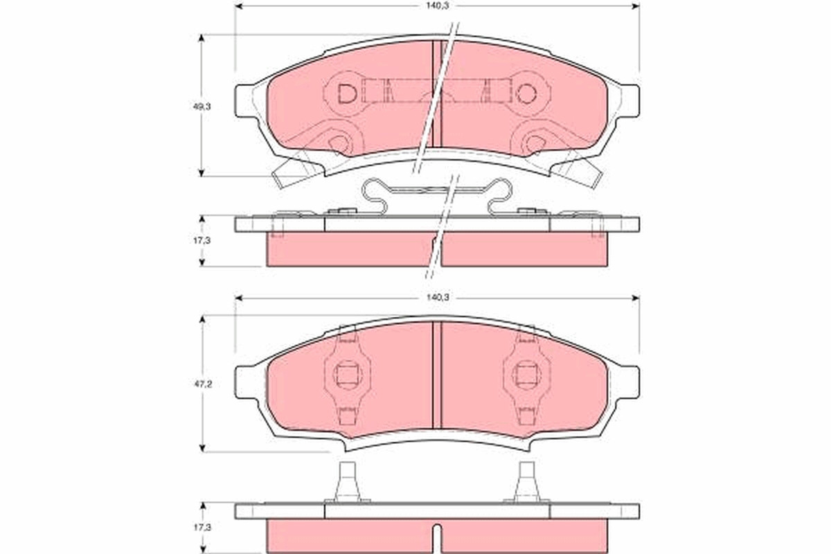 TRW Bremsbelagsatz, Scheibenbremse