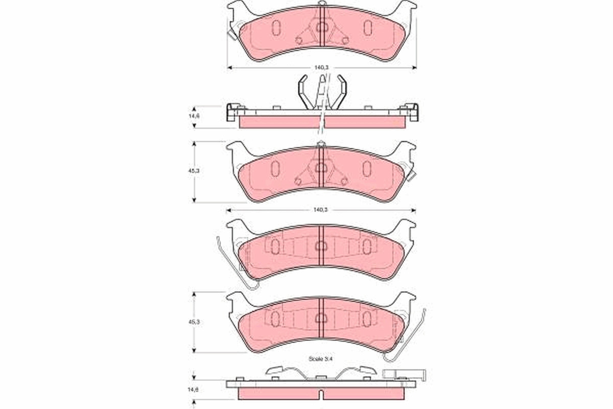 TRW Bremsbelagsatz, Scheibenbremse
