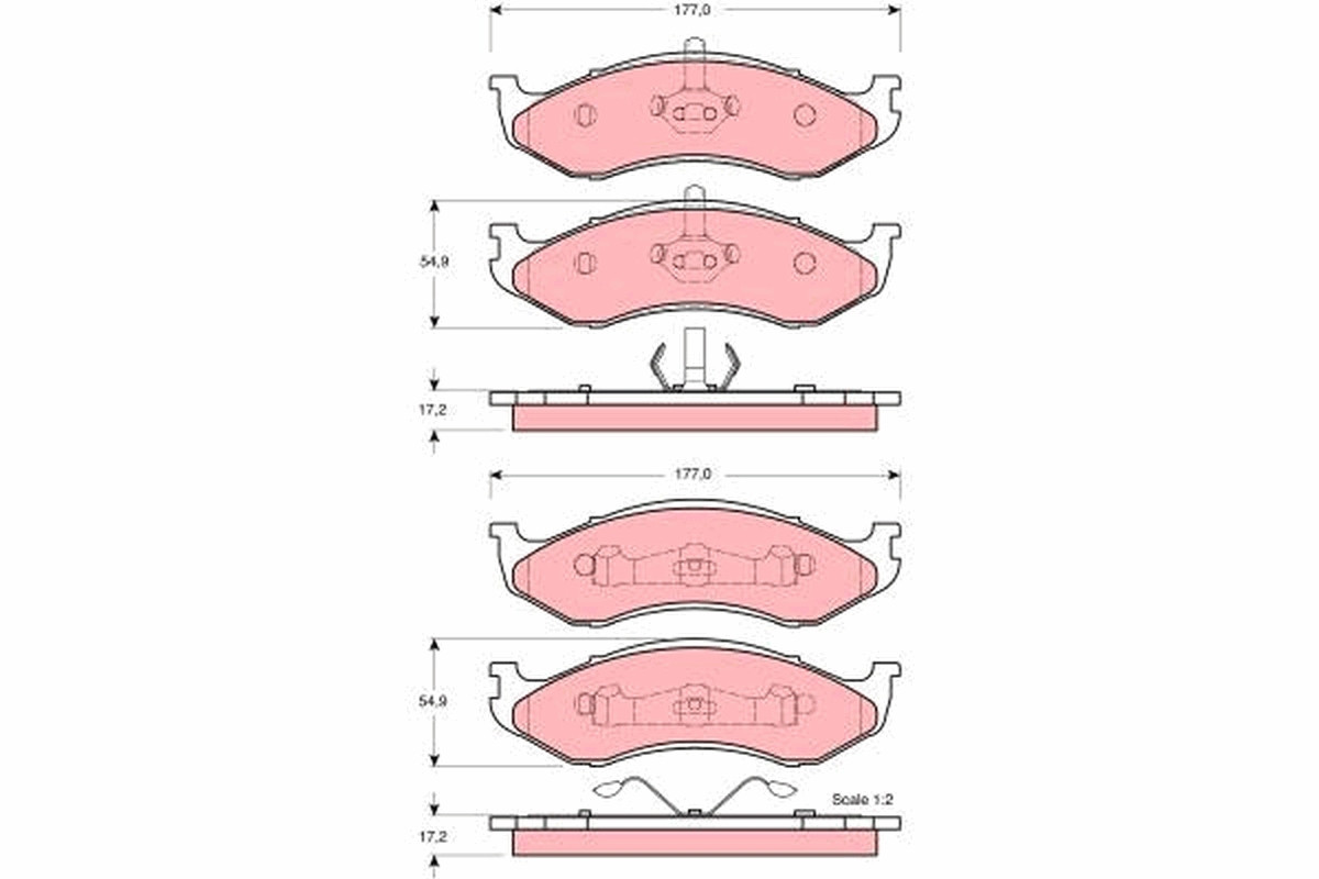 TRW Bremsbelagsatz, Scheibenbremse
