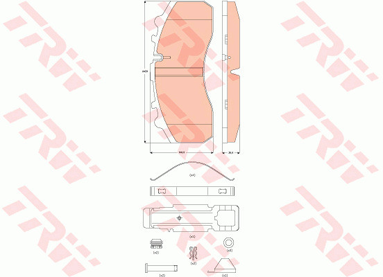 TRW Bremsbelagsatz, Scheibenbremse