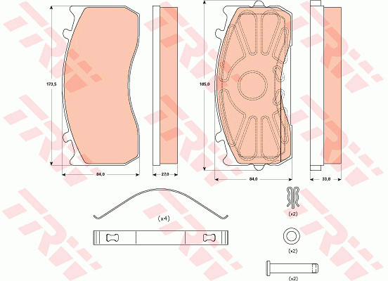 TRW Bremsbelagsatz, Scheibenbremse