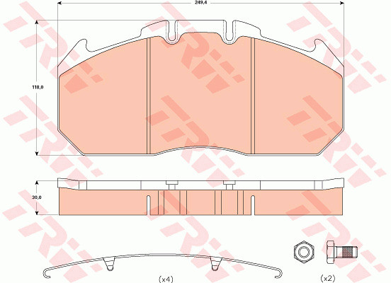 TRW Bremsbelagsatz, Scheibenbremse
