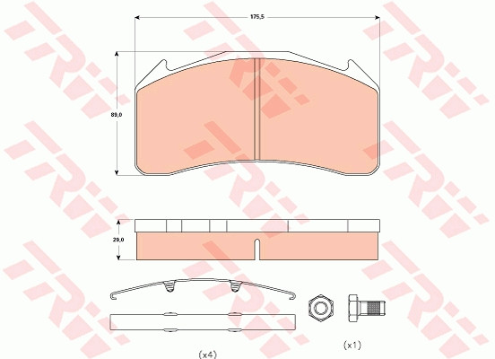TRW Bremsbelagsatz, Scheibenbremse