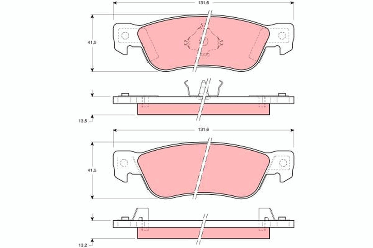 TRW Bremsbelagsatz, Scheibenbremse