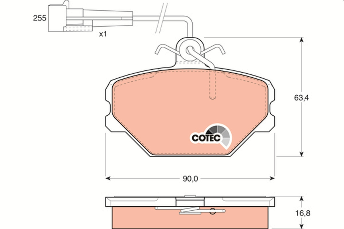 TRW Bremsbelagsatz, Scheibenbremse