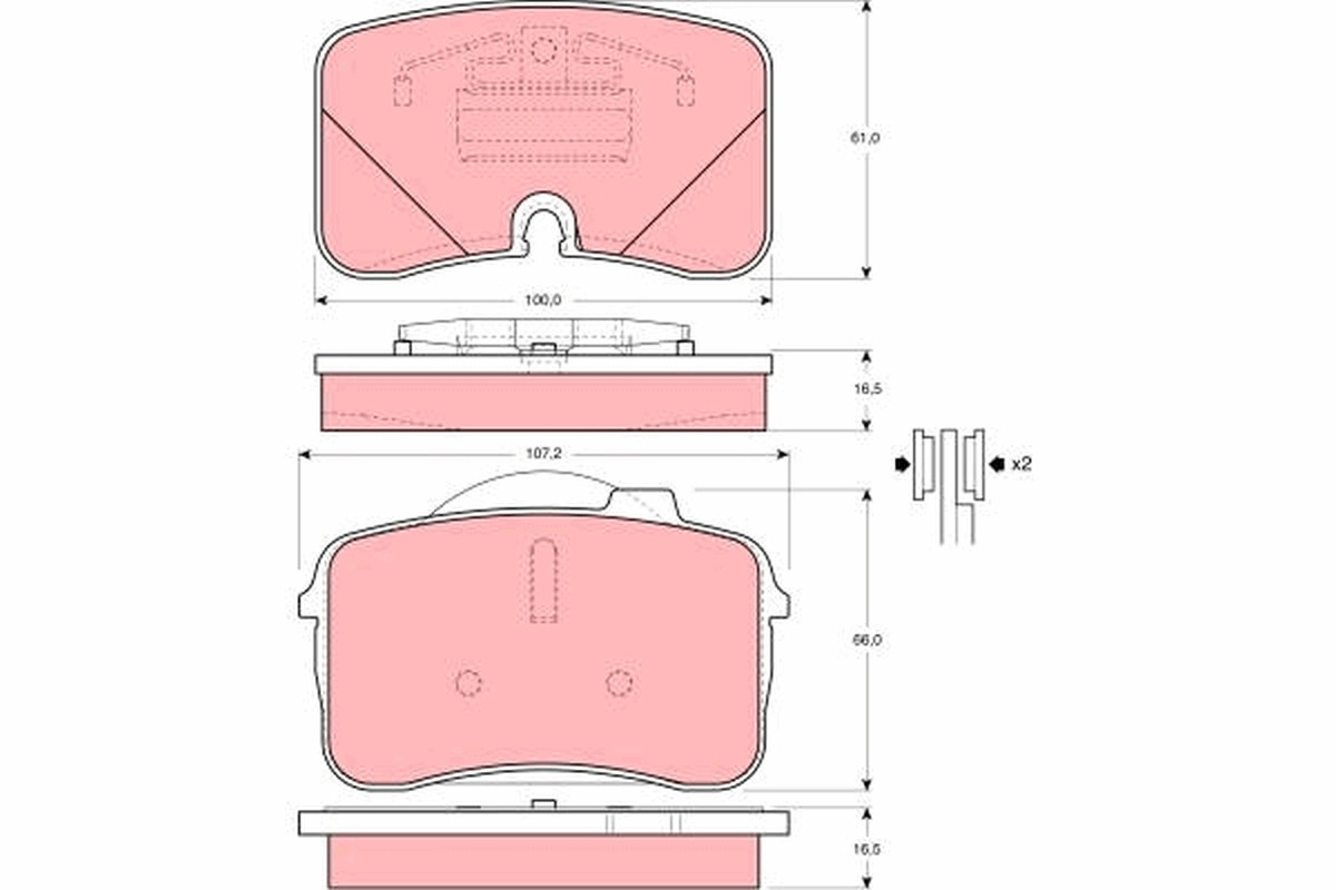 TRW Bremsbelagsatz, Scheibenbremse