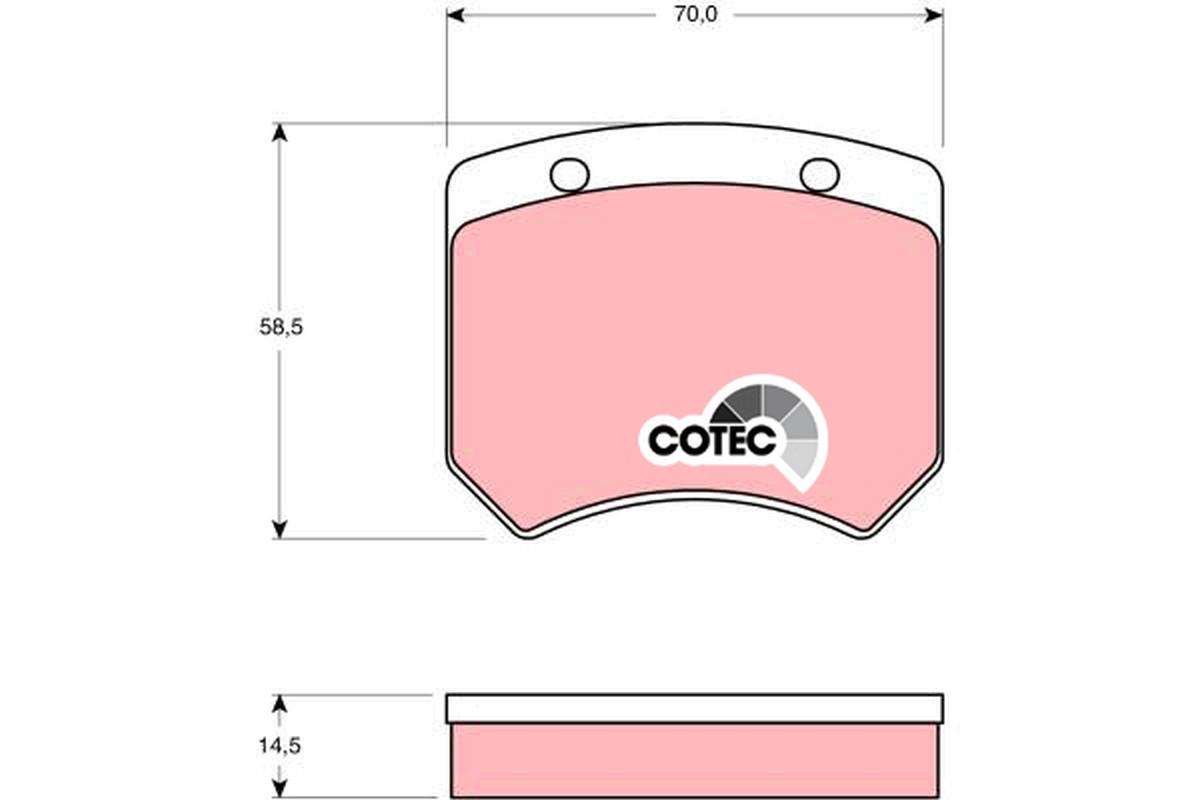 TRW Bremsbelagsatz, Scheibenbremse